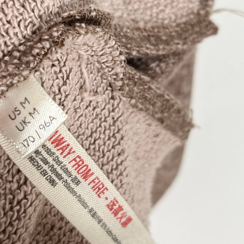 Free People Beach Long Sleeve Cropped Pullover Sweatshirt Womens M Brown V Neck - Picture 10 of 10
